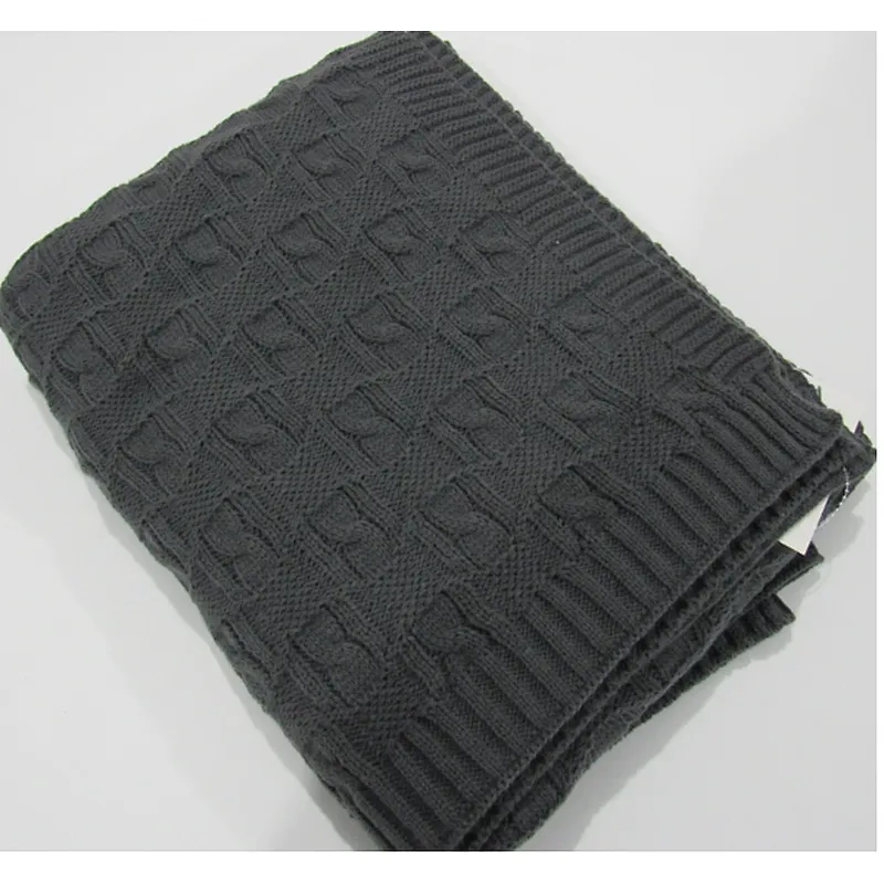 knitted blanket with fashion cable