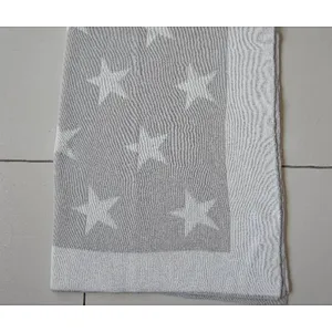 100% Cotton Solid Color Knitted ECO-Friendly Baby Blanket