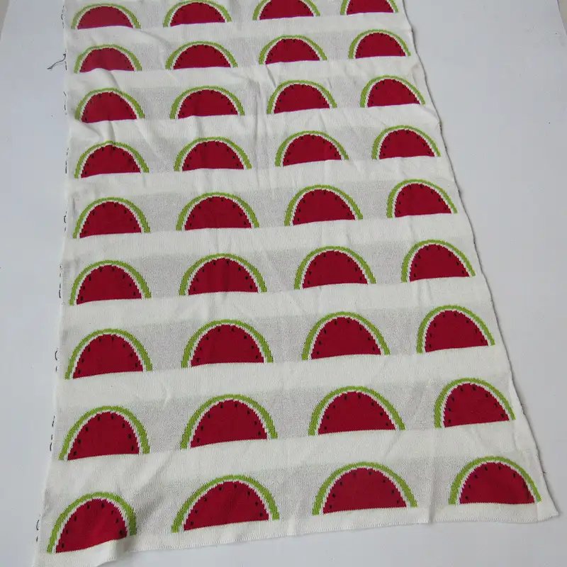 Fruit knitted baby blanket