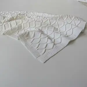 Solid color knitted baby blanket