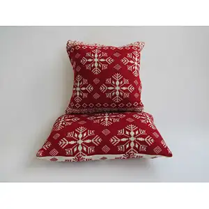 Christmas  flock  knit  cushion