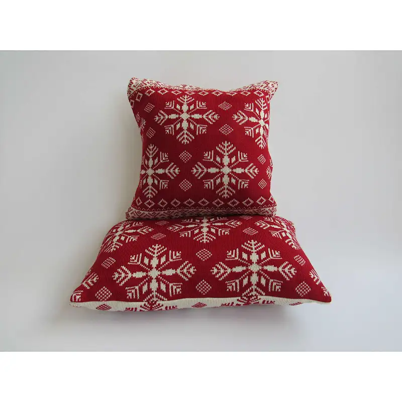 Christmas  flock  knit  cushion