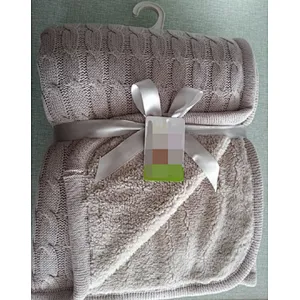 BABY SLEEPING SHERPA & COTTON KNITTING BLANKET