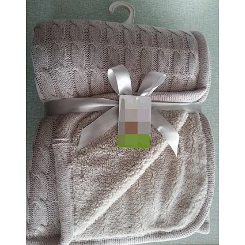 BABY SLEEPING SHERPA & COTTON KNITTING BLANKET