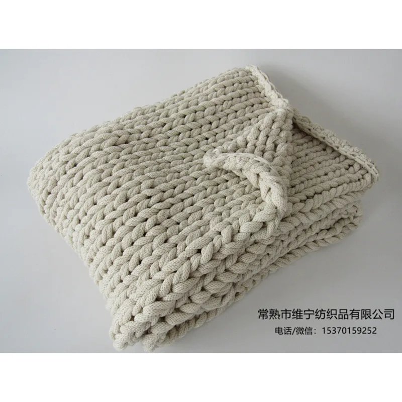 chunky tape yarn blanket