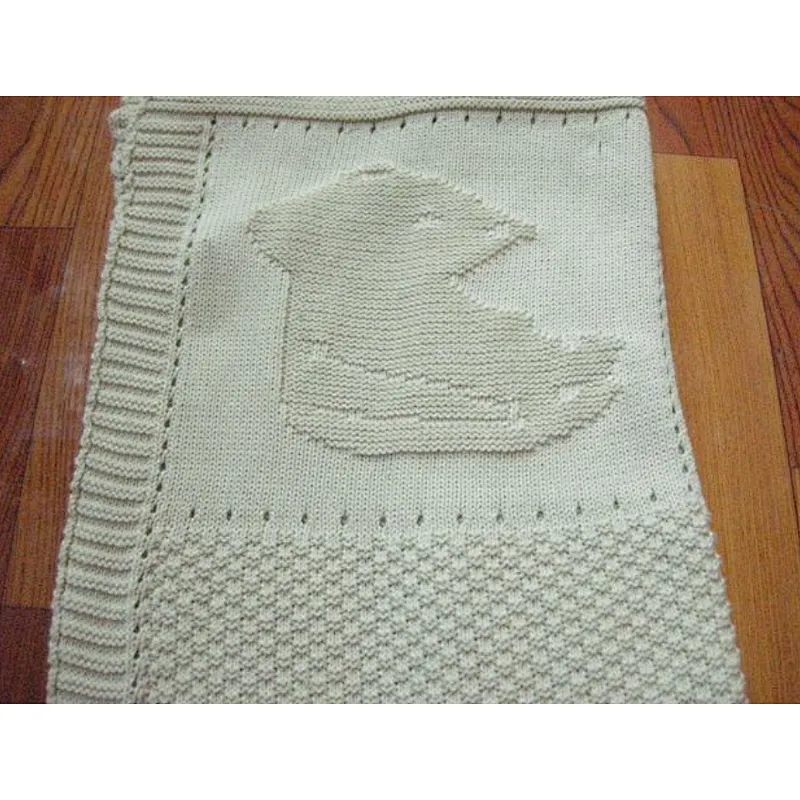 Wholesale 100% Cotton Solid Color Knitted ECO-Friendly Baby Blanket