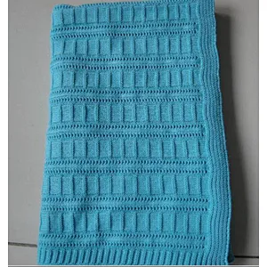 Wholesale 100% Cotton Solid Color Knitted ECO-Friendly Baby Blanket