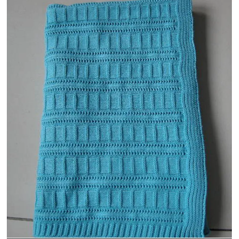 Wholesale 100% Cotton Solid Color Knitted ECO-Friendly Baby Blanket