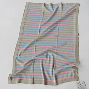 Stripped knitted baby blanket