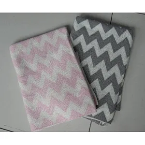 Wholesale 100% Cotton Solid Color Knitted ECO-Friendly Baby Blanket