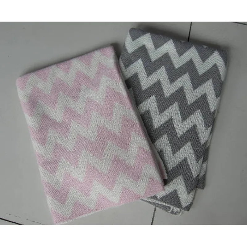 Wholesale 100% Cotton Solid Color Knitted ECO-Friendly Baby Blanket