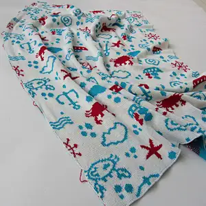 Sea knitted baby blanket