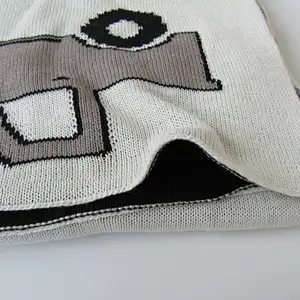 Truck knitted baby blanket