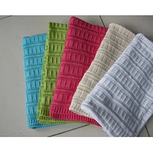 Wholesale 100% Cotton Solid Color Knitted ECO-Friendly Baby Blanket