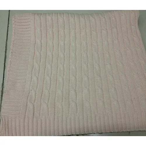 100% cotton solid design knitted baby blanket fabric