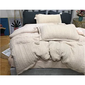 knitted bedding set for home textile