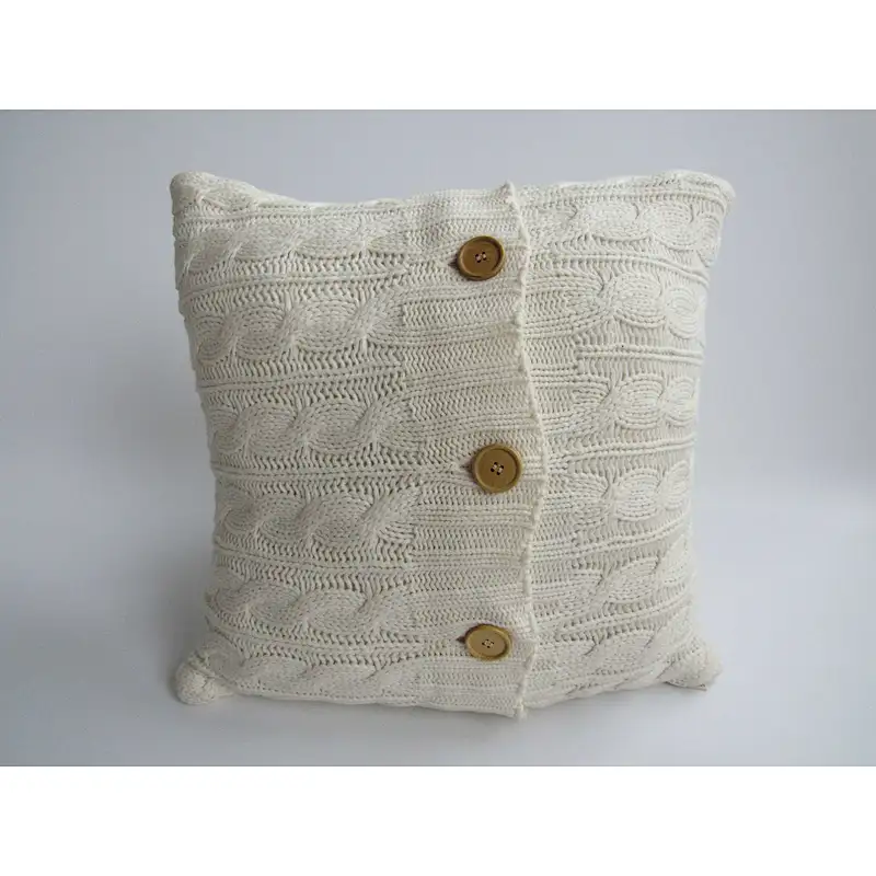Cream cable knit  cushion cover