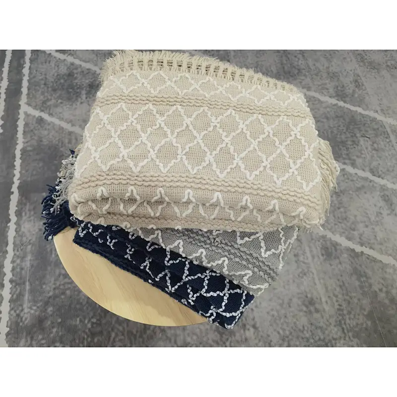 yarn knitted chennille blanket for safa &bed