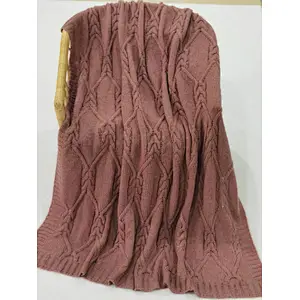Adult fashion classical knit cable throws