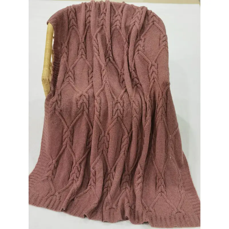 Adult fashion classical knit cable throws