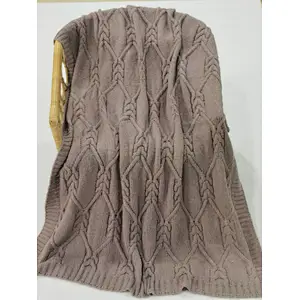 Adult fashion classical knit cable throws
