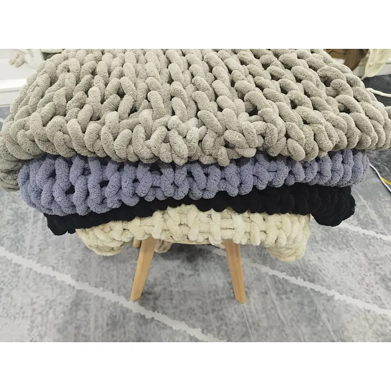 Chenille amazon chunky knit blanket