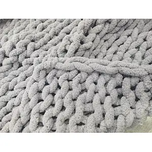 Chenille amazon chunky knit blanket
