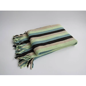 stripped knit woven blankets with tassels