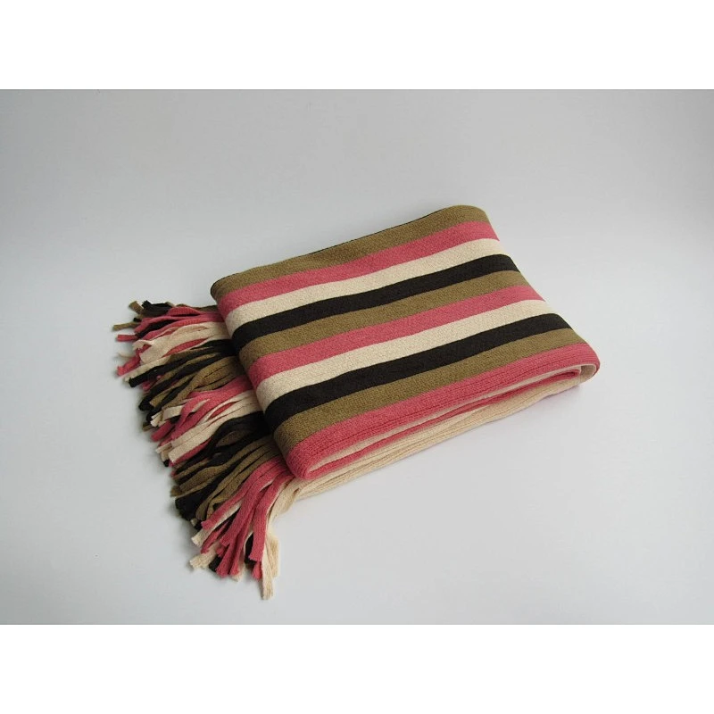 stripped knit woven blankets with tassels