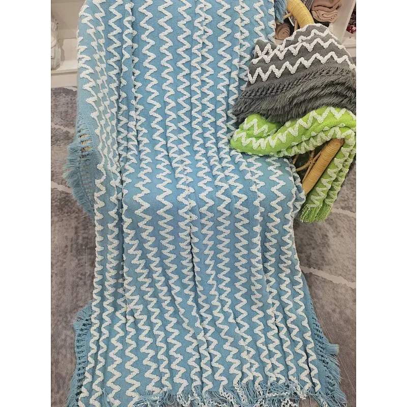 yarn knitted chennille blanket for safa &bed