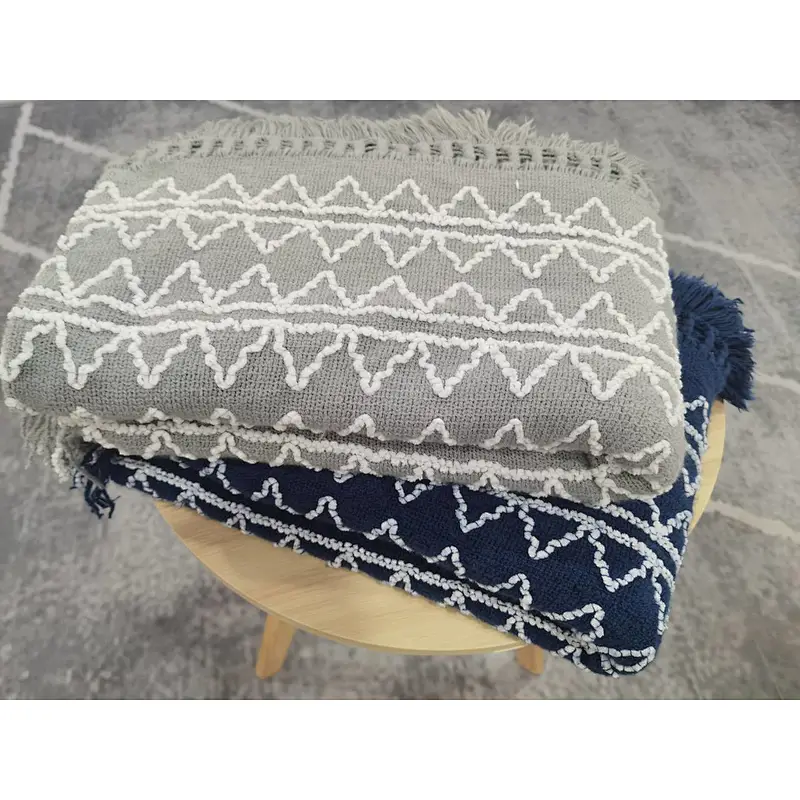 yarn knitted chennille blanket for safa &bed