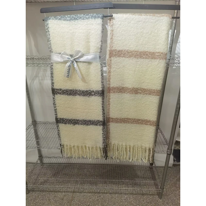yarn knitted acrylic  blanket for safa &bed