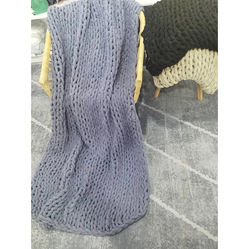 Chenille amazon chunky knit blanket