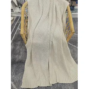 yarn knitted chennille blanket for safa &bed