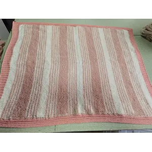 Warm chenille imitation rabbit hair knitted blanket