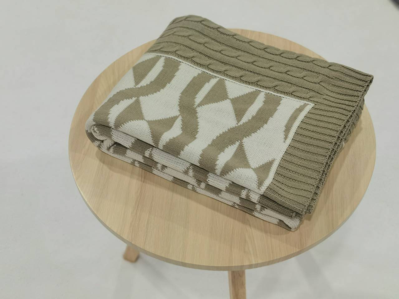Inlaid craft knitted cover blanket