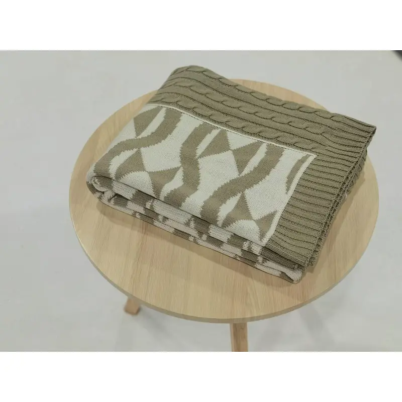 Inlaid craft knitted cover blanket
