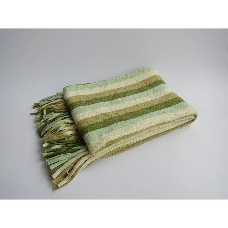stripped knit woven blankets with tassels