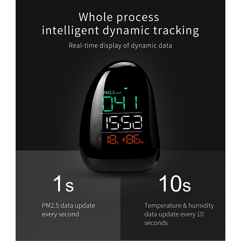 Air Gas Quality Meter Alarm Digital Temp Humidity Particulate Matter Air Monitor PM2.5 Detector