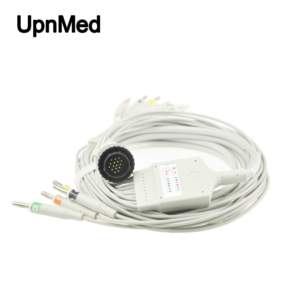 Kenz 103 ECG machine patient cable, 16pins, Banan4.0mm