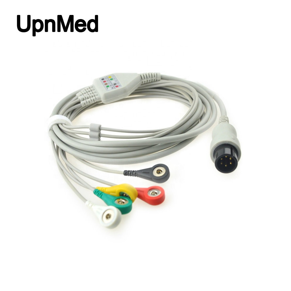 one sets of ecg cable with 5 lead snap for votem patient monitor