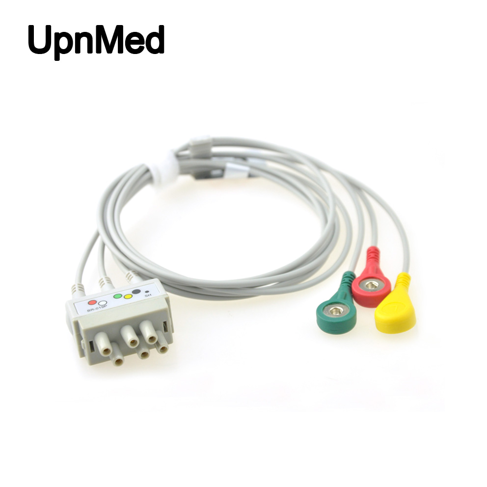 Nihon Kohden BR-019P 3 lead ECG cable