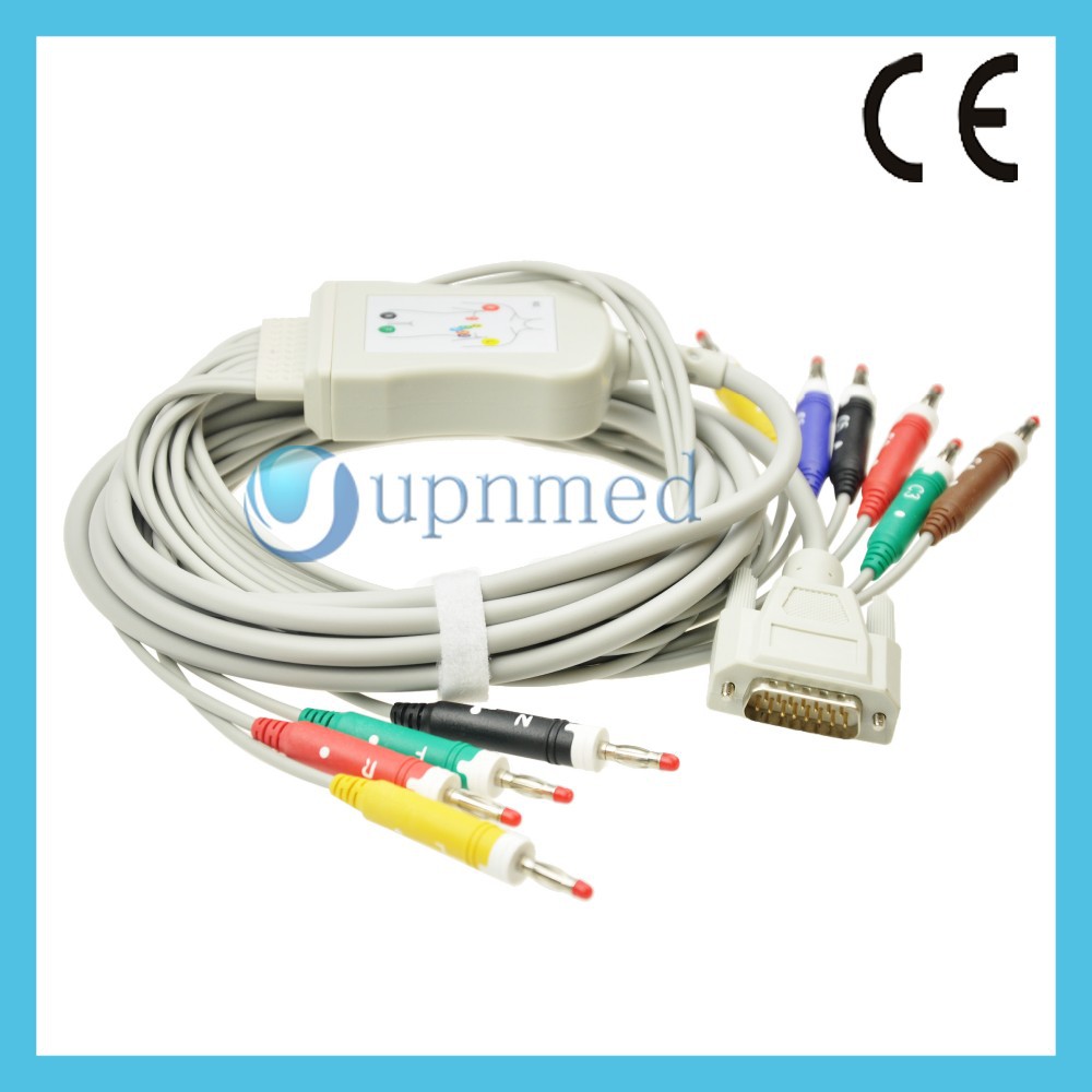 Biocare ECG-101G ten lead EKG cable, Banana4.0mm,15pins