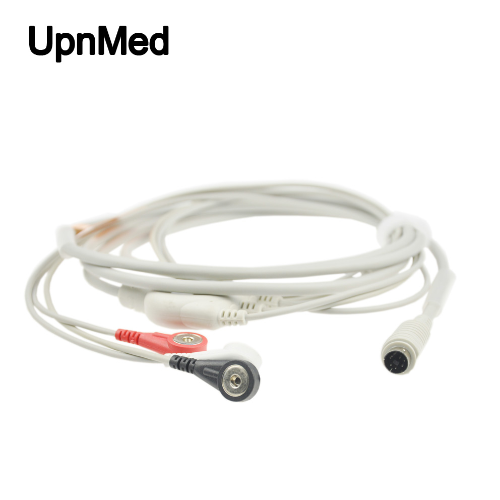 MEK 3 lead ecg cable with leadwires ,snap