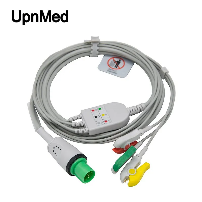 One piece of hellige scp852 ecg cable with leadwires of clip,AHA