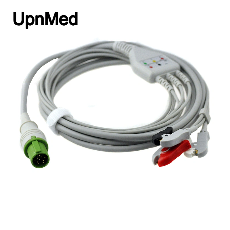 One piece of hellige scp852 ecg cable with leadwires of clip,AHA