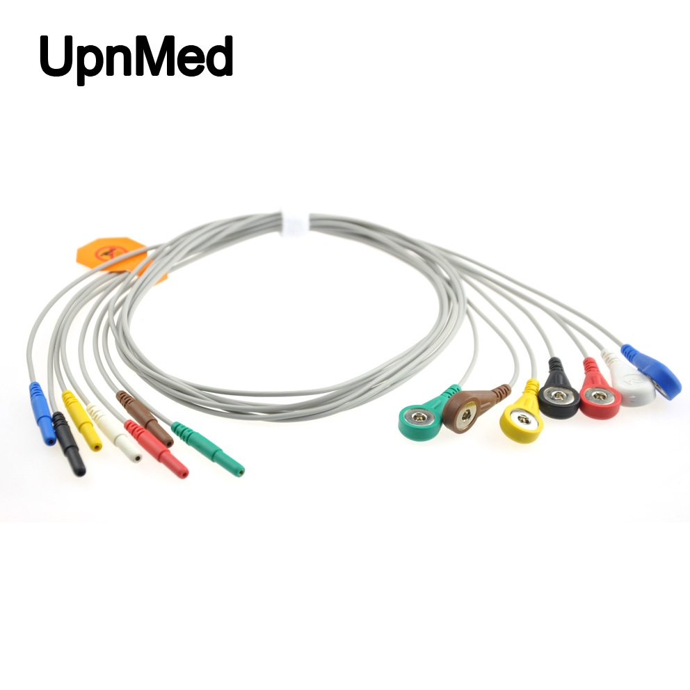 Medical accessories Holter One piece 7-lead ECG Cable with leadwires