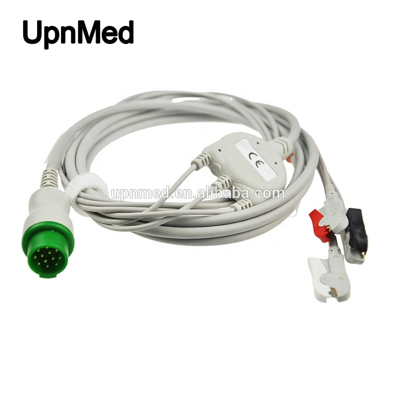 Argus LSM schiller ecg cable with 3 leadwires,grabber,AHA