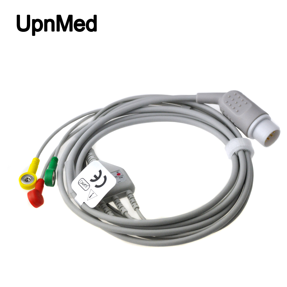 HP MP50 integrated 3 lead ECG cable,12pins