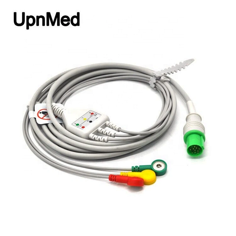 One piece of hellige scp852 ecg cable with leadwires of clip,AHA